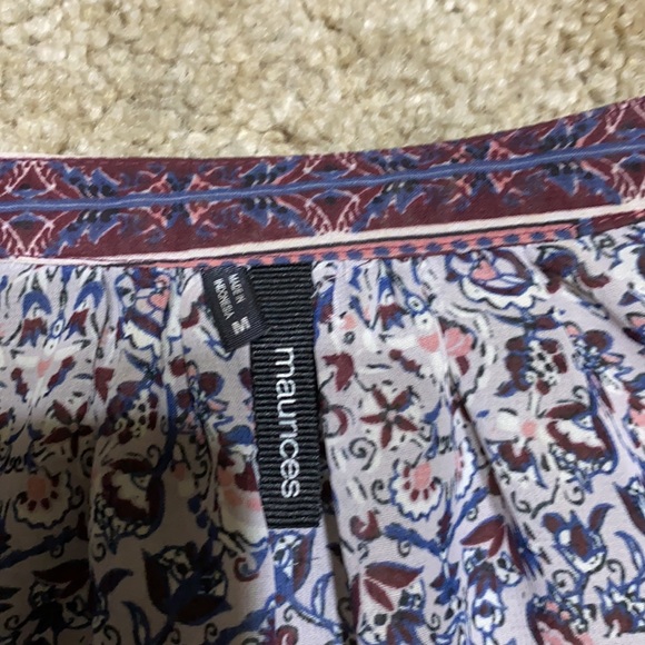 LN women’s Maurices sheer boho pheasant top size M - Picture 5 of 5